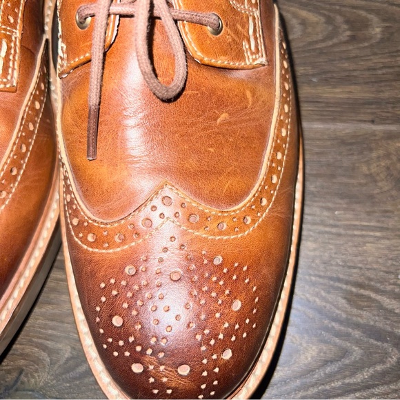 Sperry Shoes Men Size 10 Oxford Brown Leather Dress Boat - Picture 4 of 14